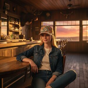 Women's Fashion Baseball Cap Bling Glittery Floral "Sexy" Rhinestones Adjustable